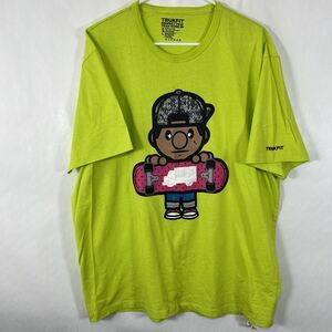 Trukfit T Shirt Mens Size 2XL XXL Bright Green Lil Wayne Skater Short Sleeve